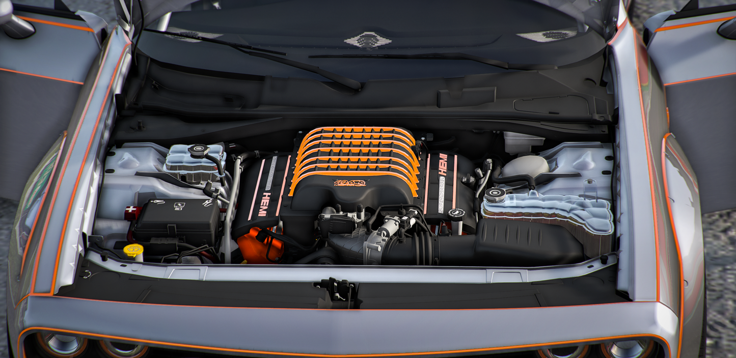 Custom Animated Dodge Challenger 426 Hellephant