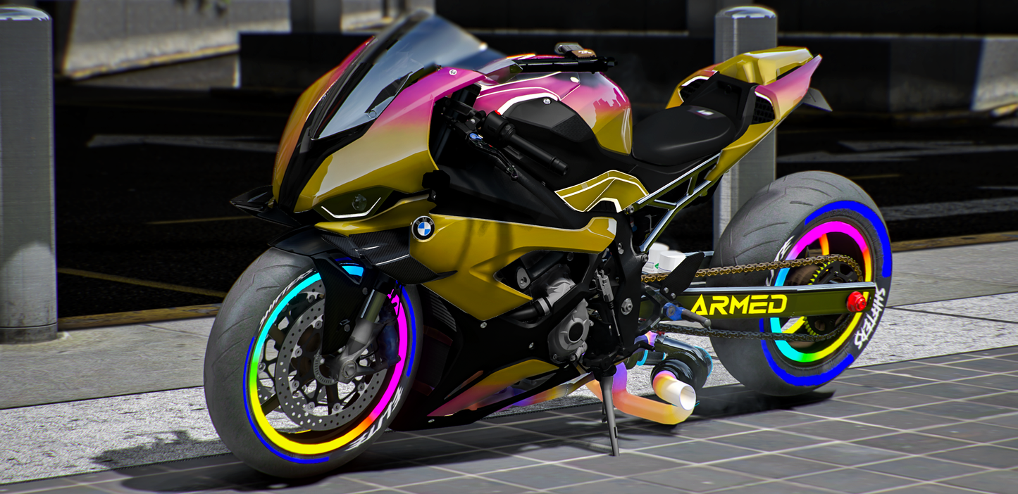 BMW M1000RR Twin Turbo Drag Rainbow Custom