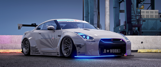 Nissan GTR Liberty Walk Police Modern Lights