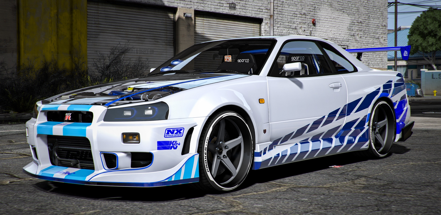 Nissan GTR R34 Paul Walker Edition (+260 Tuning Parts)
