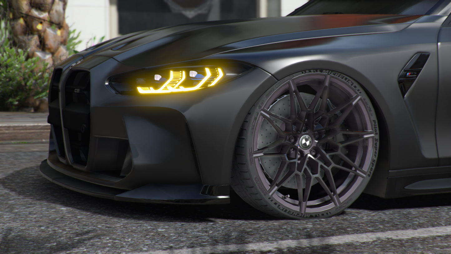 BMW M3CS G80 Blacked Out Edition 5 Seater [Animated Taillights] V2