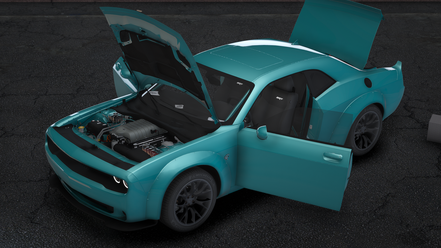 Custom Tuned Slideshow Dodge Challenger SRT Hellcat Widebody With Props