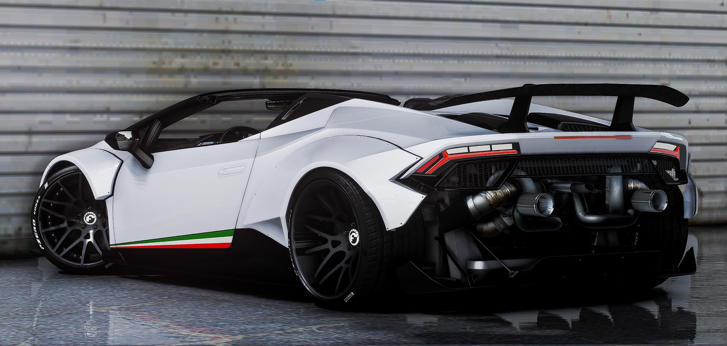 2018 Lamborghini Huracan Performante Roadster Liberty Walk-TWIN TURBO (Animated Roof)