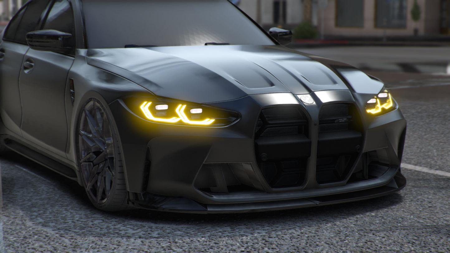 BMW M3CS G80 Blacked Out Edition 5 Seater [Animated Taillights] V2