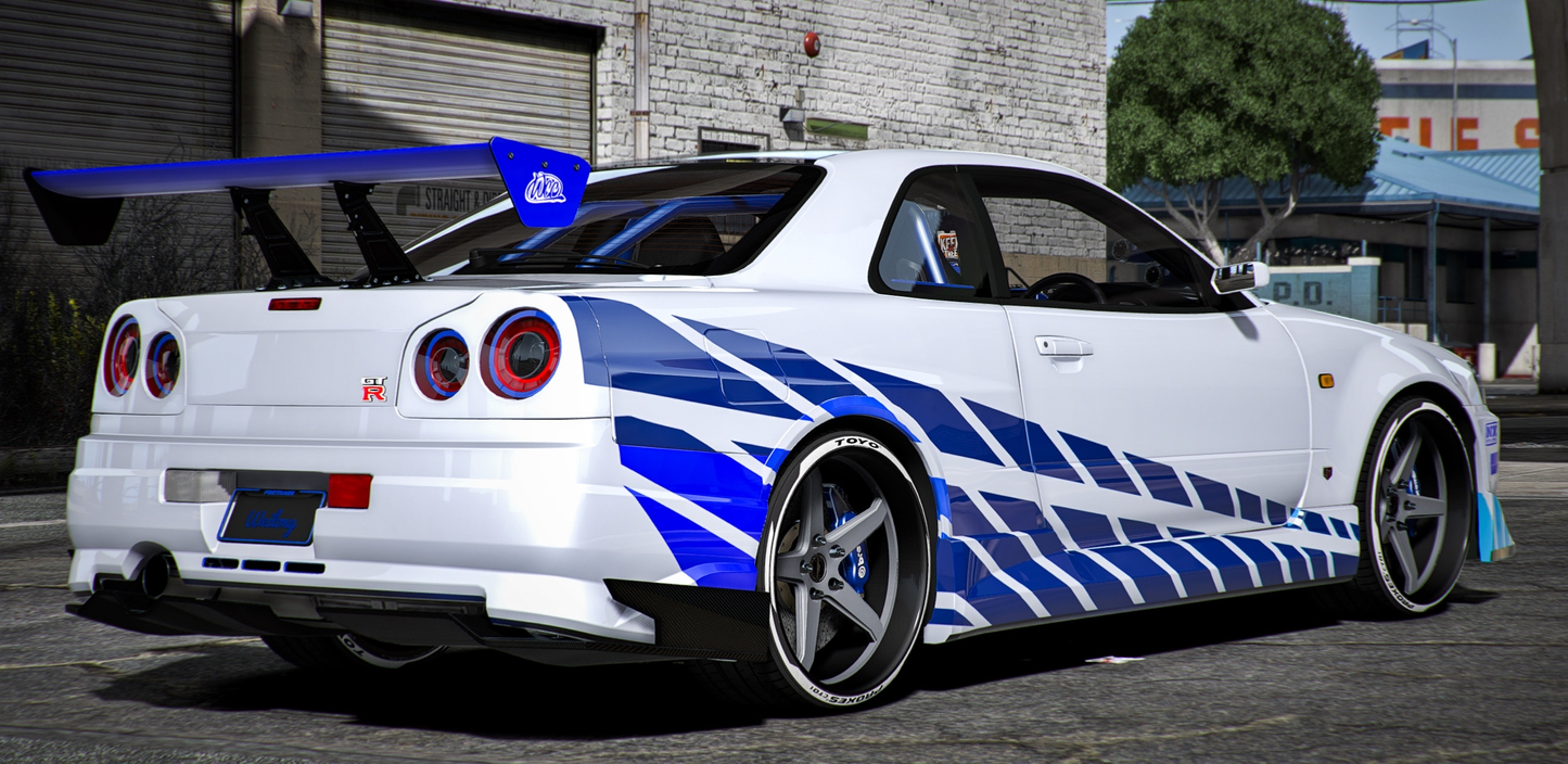 Nissan GTR R34 Paul Walker Edition (+260 Tuning Parts)