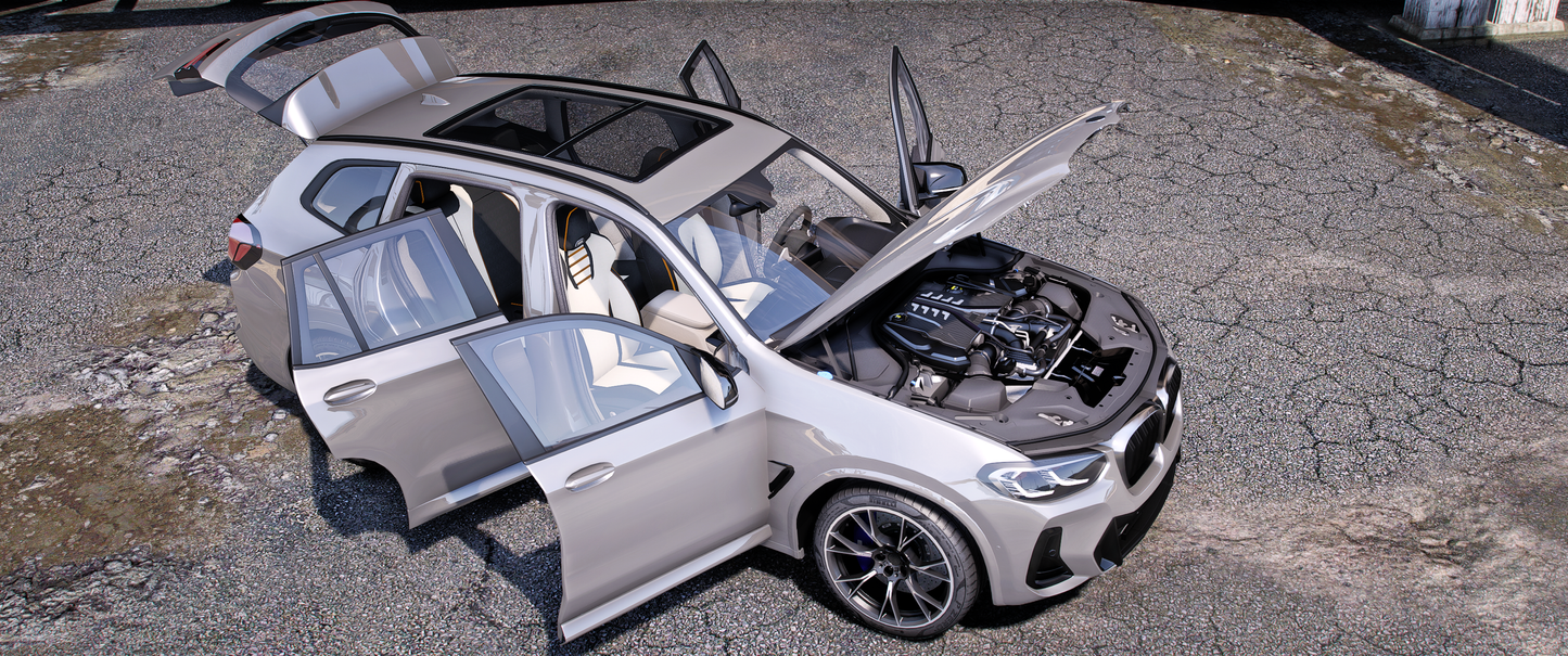 (Debadged + Badged) BMW X3M 2023 [Auto Roof]