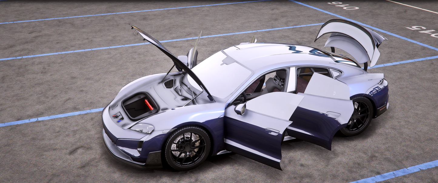 (Debadged + Badged) Porsche Taycan Turbo GT 2025