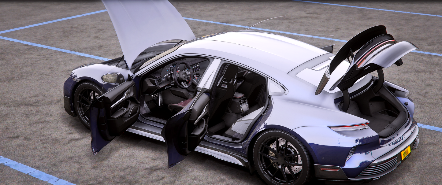 (Debadged + Badged) Porsche Taycan Turbo GT 2025
