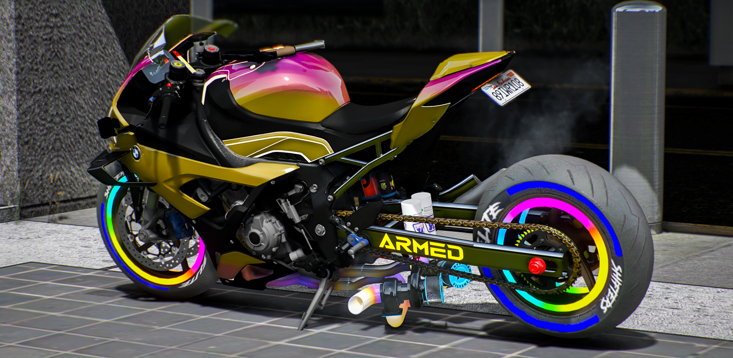 BMW M1000RR Twin Turbo Drag Rainbow Custom