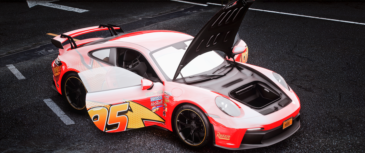 Porshce 911 GT3 RS Lightning McQueen Edition