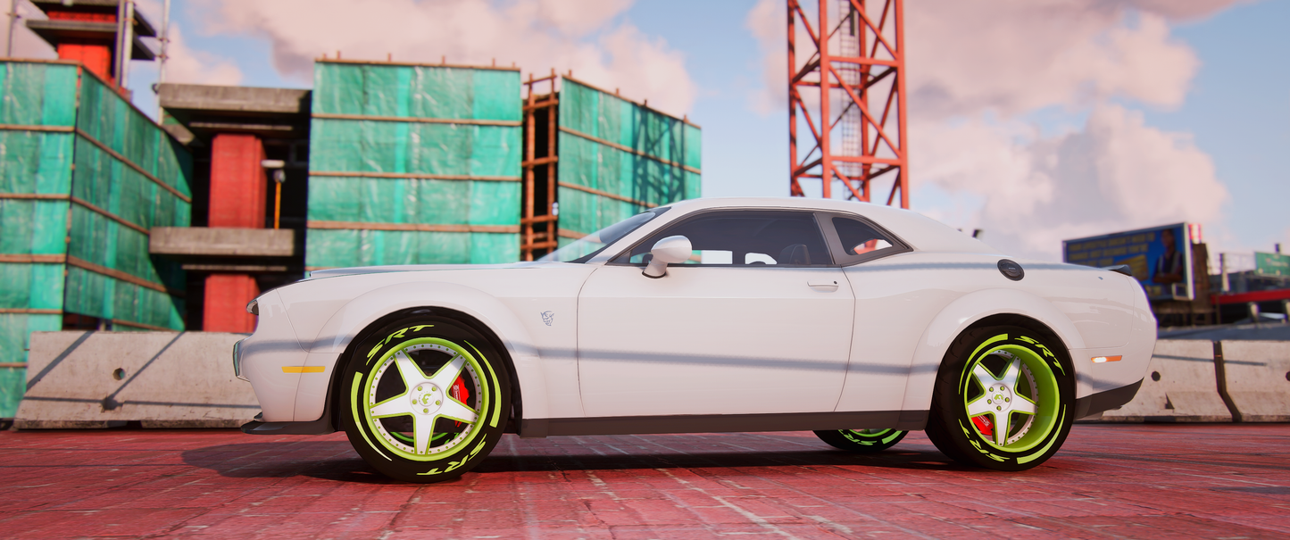 Demon Redeye Challenger Custom Tires and Forgiatos