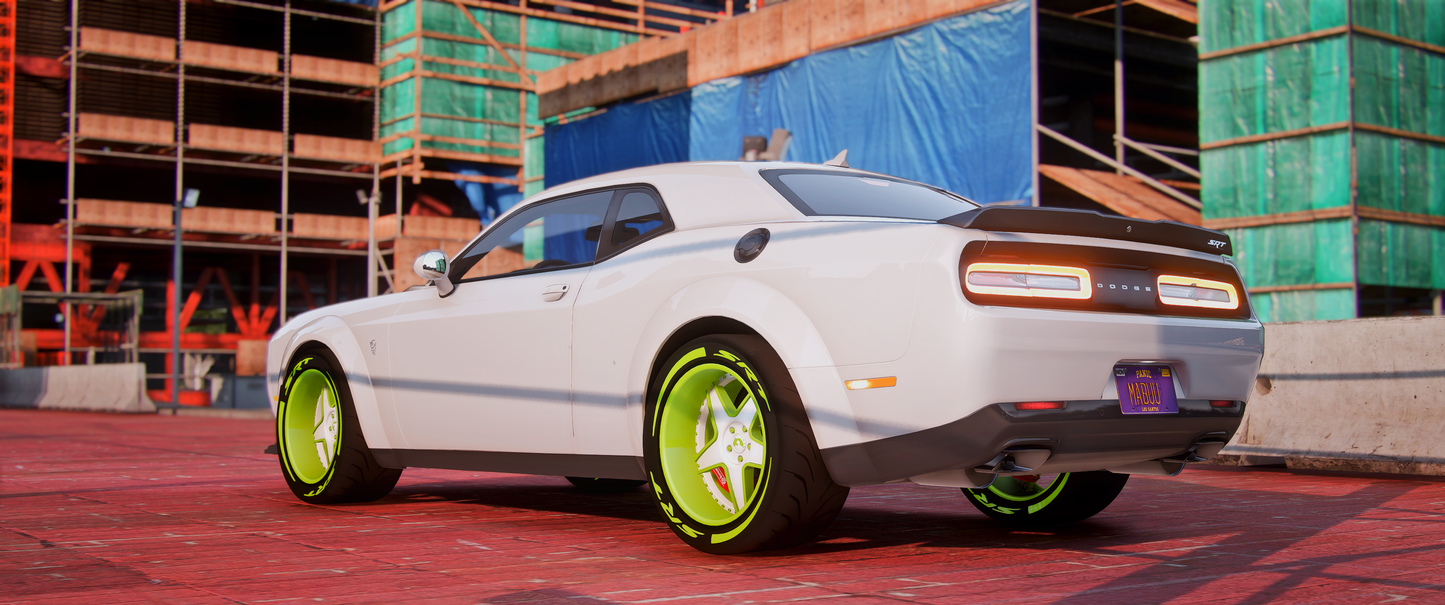 Demon Redeye Challenger Custom Tires and Forgiatos