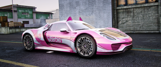 Custom Animated Barbie Porsche 918 Spyder [40+ Tuning Parts]