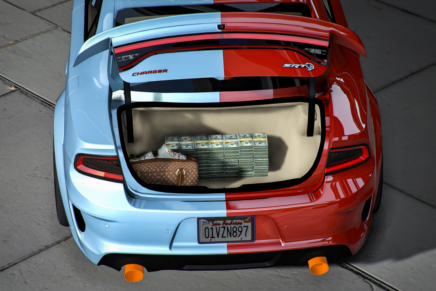 Custom 2 Face Dodge Charger SRT Hellcat