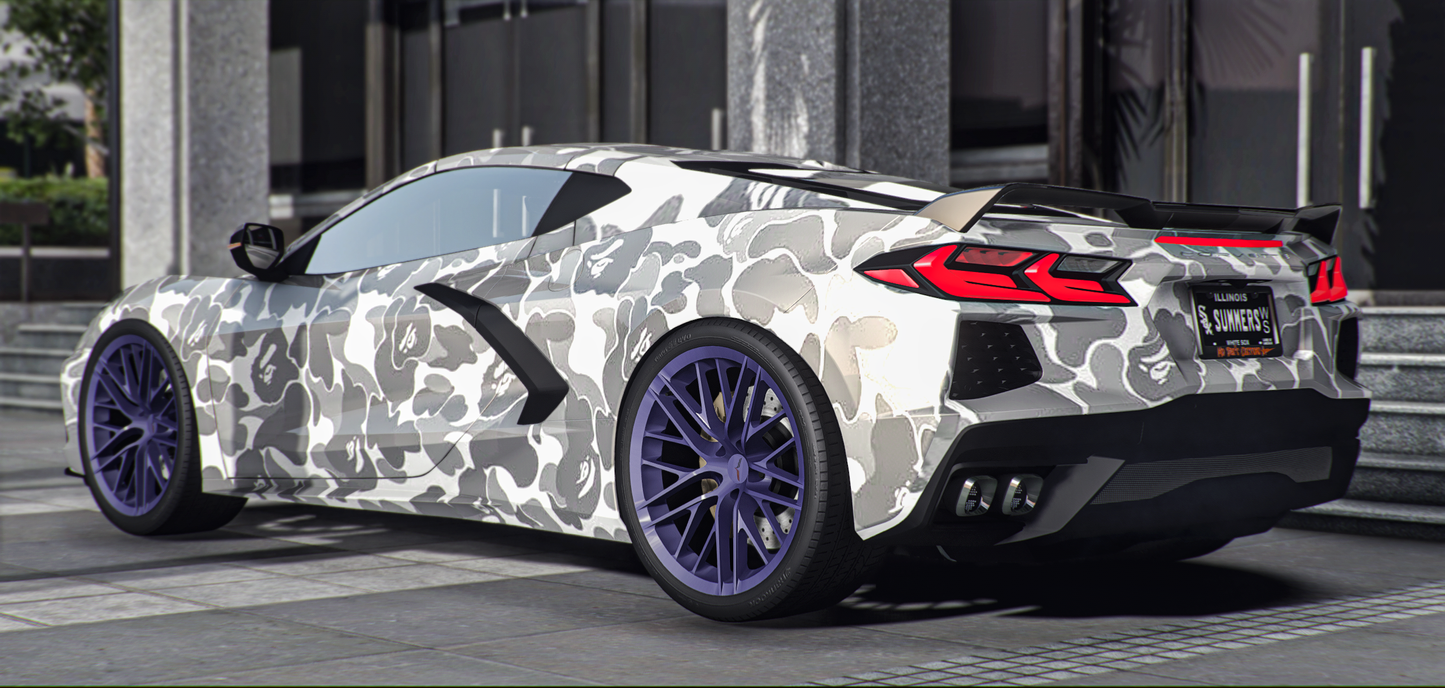 Chevrolet Corvette C8 Bape Edition [Animation Window]