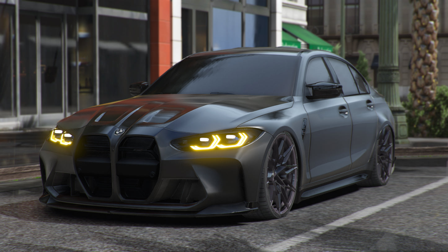 BMW M3CS G80 Blacked Out Edition 5 Seater [Animated Taillights] V2