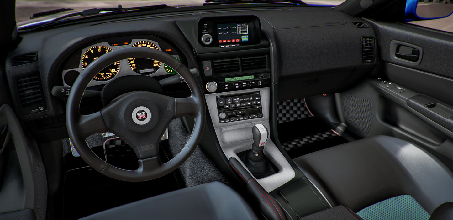 Nissan Skyline R34 Widebody With Glass Hood Props