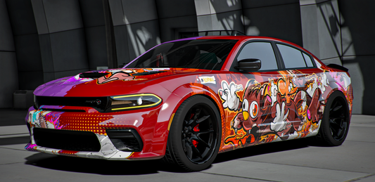 Custom Tuned Slideshow Itchy & Scratchy Show Dodge Charger Scatpack Widebody