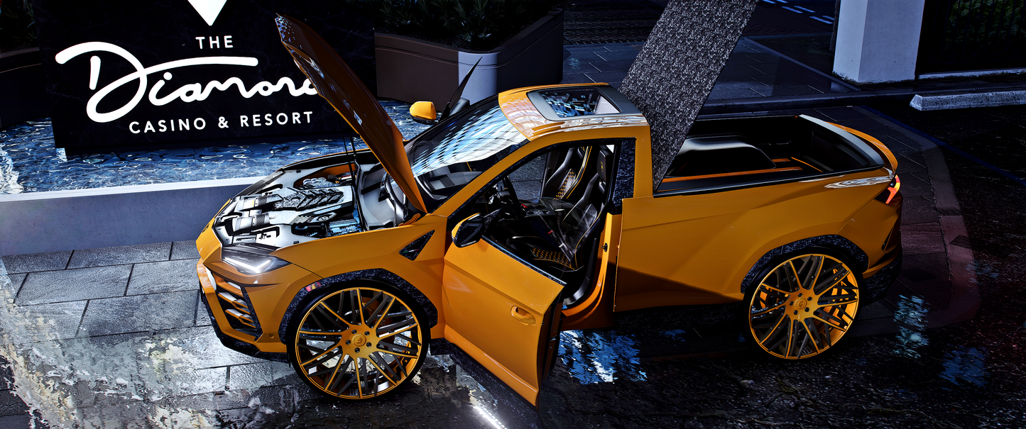 Yellow-fivem-car-standing-next-to-the-casino-from-inside