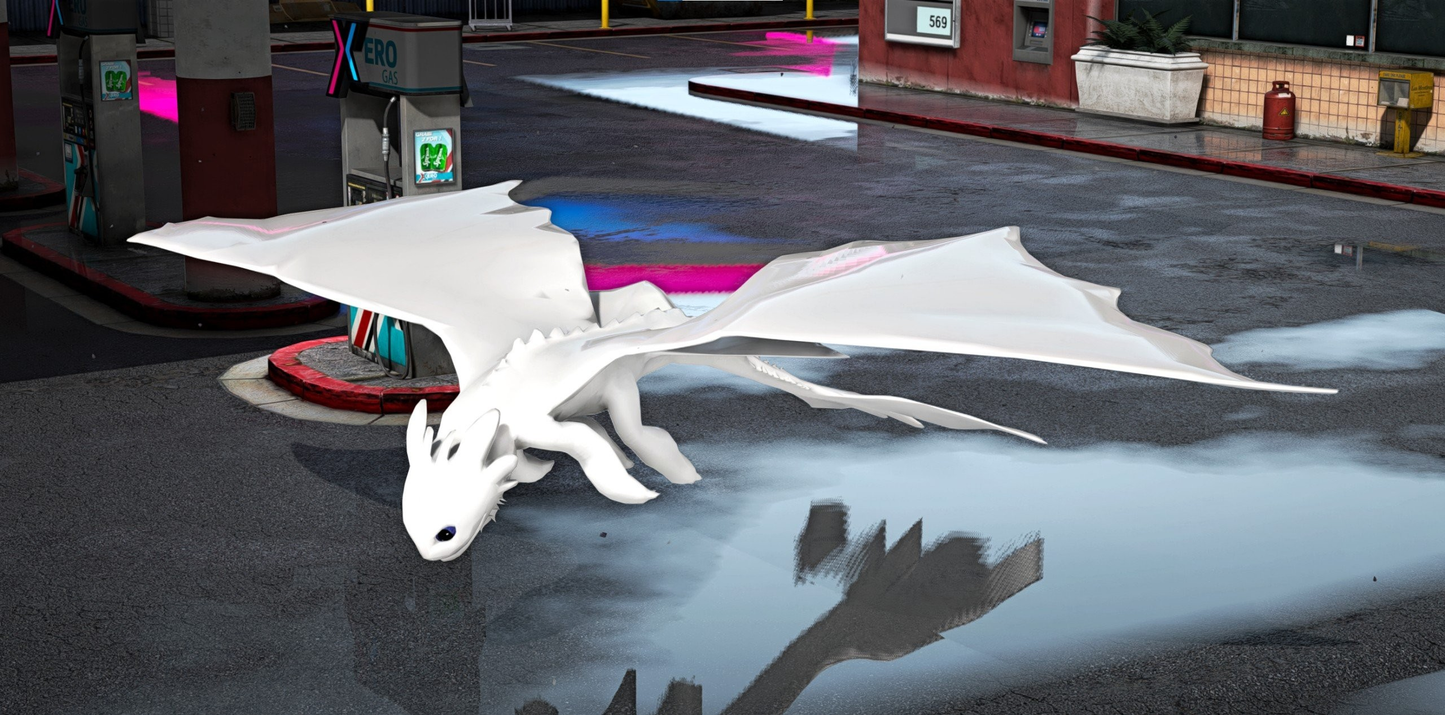 White Dragon How to Train Your Dragon 3