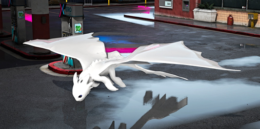 White Dragon How to Train Your Dragon 3