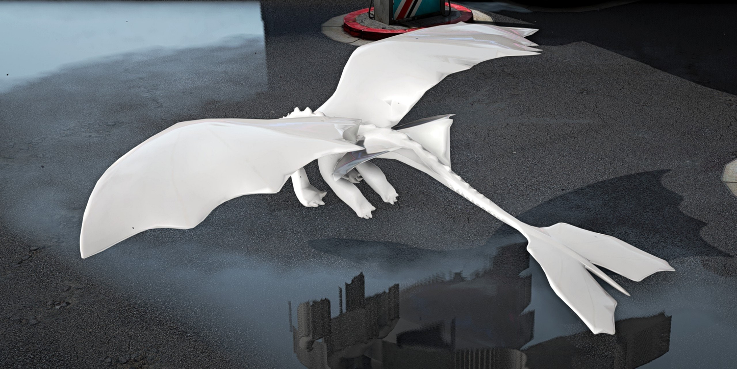 White Dragon How to Train Your Dragon 3